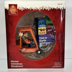 Homer HOME DEPOT 2012 Christmas Ornament Forklift & Christmas Presents Gifts